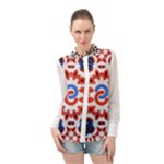  Im Fourth Dimension Adkps Strap Long Sleeve Chiffon Shirt