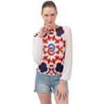  Im Fourth Dimension Adkps Strap Banded Bottom Chiffon Top