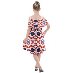 Kids  Cut Out Shoulders Chiffon Dress 