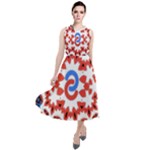  Im Fourth Dimension Adkps Strap Round Neck Boho Dress