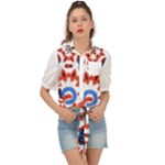  Im Fourth Dimension Adkps Strap Tie Front Shirt 