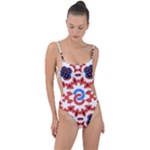  Im Fourth Dimension Adkps Strap Tie Strap One Piece Swimsuit
