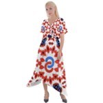  Im Fourth Dimension Adkps Strap Cross Front Sharkbite Hem Maxi Dress