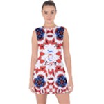  Im Fourth Dimension Adkps Strap Lace Up Front Bodycon Dress