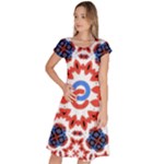  Im Fourth Dimension Adkps Strap Classic Short Sleeve Dress