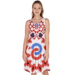  Im Fourth Dimension Adkps Strap Knee Length Skater Dress With Pockets