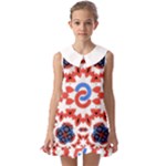  Im Fourth Dimension Adkps Strap Kids  Pilgrim Collar Ruffle Hem Dress