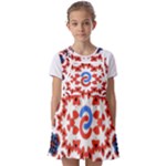  Im Fourth Dimension Adkps Strap Kids  Short Sleeve Pinafore Style Dress