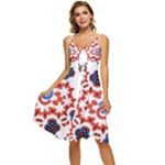  Im Fourth Dimension Adkps Strap Sleeveless Tie Front Chiffon Dress