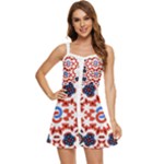  Im Fourth Dimension Adkps Strap Ruffle Edge Bra Cup Chiffon Mini Dress