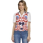  Im Fourth Dimension Adkps Strap Puffed Short Sleeve Button Up Jacket