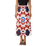  Im Fourth Dimension Adkps Strap Classic Midi Chiffon Skirt