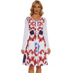  Im Fourth Dimension Adkps Strap Long Sleeve Dress With Pocket