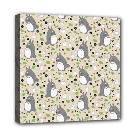 Pattern My Neighbor Totoro Mini Canvas 8  x 8  (Stretched) from ArtsNow.com
