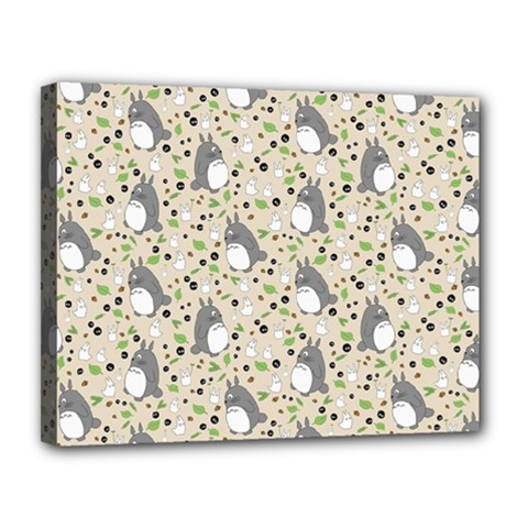 Pattern My Neighbor Totoro Canvas 14  x 11  (Stretched) from ArtsNow.com