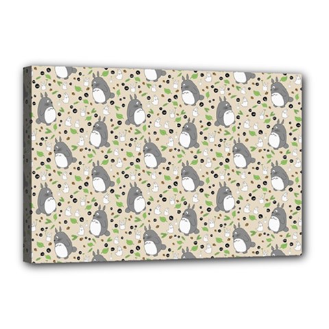 Pattern My Neighbor Totoro Canvas 18  x 12  (Stretched) from ArtsNow.com
