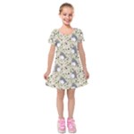 Pattern My Neighbor Totoro Kids  Short Sleeve Velvet Dress