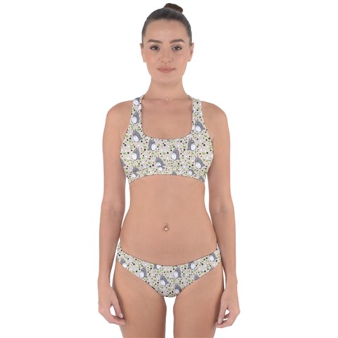 Pattern My Neighbor Totoro Cross Back Hipster Bikini Set from ArtsNow.com