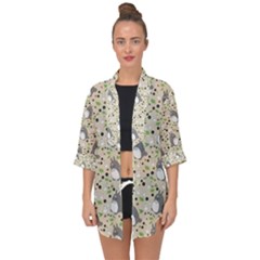 Open Front Chiffon Kimono 