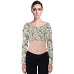 Pattern My Neighbor Totoro Velvet Long Sleeve Crop Top