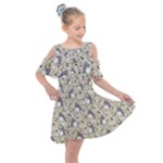 Pattern My Neighbor Totoro Kids  Shoulder Cutout Chiffon Dress