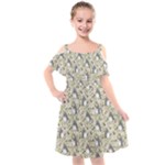 Pattern My Neighbor Totoro Kids  Cut Out Shoulders Chiffon Dress