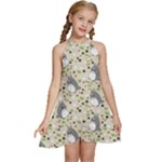 Pattern My Neighbor Totoro Kids  Halter Collar Waist Tie Chiffon Dress