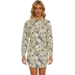 Pattern My Neighbor Totoro Womens Long Sleeve Shirt Dress