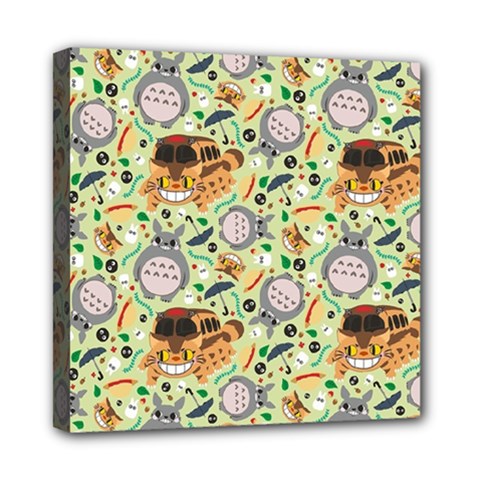 My Neighbor Totoro Pattern Mini Canvas 8  x 8  (Stretched) from ArtsNow.com
