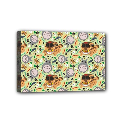 My Neighbor Totoro Pattern Mini Canvas 6  x 4  (Stretched) from ArtsNow.com