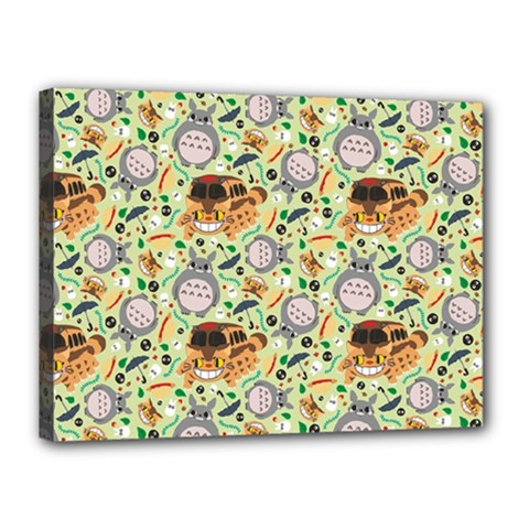 My Neighbor Totoro Pattern Canvas 16  x 12  (Stretched) from ArtsNow.com