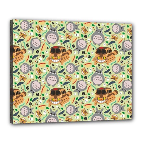 My Neighbor Totoro Pattern Canvas 20  x 16  (Stretched) from ArtsNow.com