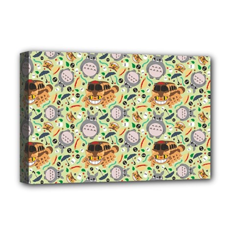 My Neighbor Totoro Pattern Deluxe Canvas 18  x 12  (Stretched) from ArtsNow.com