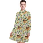 My Neighbor Totoro Pattern Long Sleeve Chiffon Shirt Dress