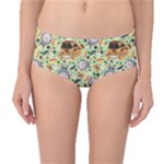 My Neighbor Totoro Pattern Mid-Waist Bikini Bottoms