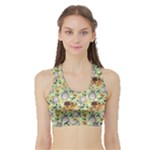 My Neighbor Totoro Pattern Sports Bra with Border