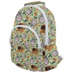 My Neighbor Totoro Pattern Rounded Multi Pocket Backpack