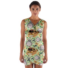 Wrap Front Bodycon Dress 
