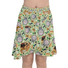 Chiffon Wrap Front Skirt 
