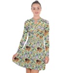 My Neighbor Totoro Pattern Long Sleeve Panel Dress