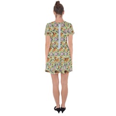 Drop Hem Mini Chiffon Dress 
