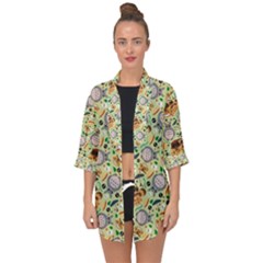 Open Front Chiffon Kimono 