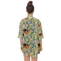 Open Front Chiffon Kimono 