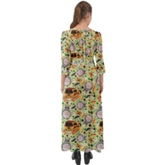 Button Up Boho Maxi Dress 