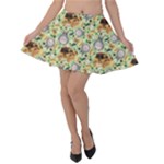 My Neighbor Totoro Pattern Velvet Skater Skirt