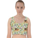 My Neighbor Totoro Pattern Velvet Racer Back Crop Top