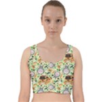 My Neighbor Totoro Pattern Velvet Racer Back Crop Top