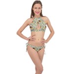 My Neighbor Totoro Pattern Cross Front Halter Bikini Set