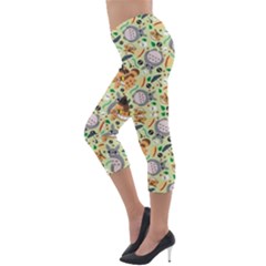 Lightweight Velour Capri Leggings  