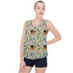 My Neighbor Totoro Pattern Bubble Hem Chiffon Tank Top